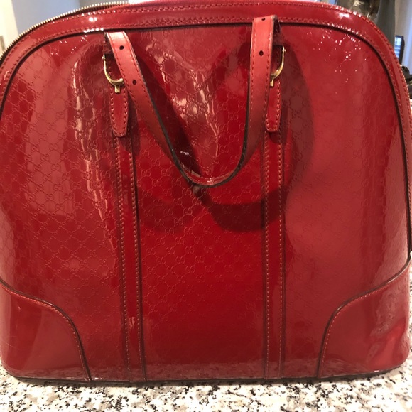 Gucci Microguccissima Large Top Handle Red Satchel